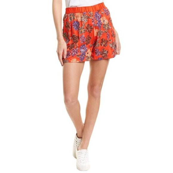 NWT Maje coral multicoloured sequined floral mini shorts, 2 or M - Picture 9 of 16